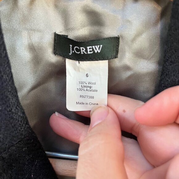Vintage J. Crew Robert Noble Scottish Wool Black Blazer- Size 6 - Picture 5 of 7